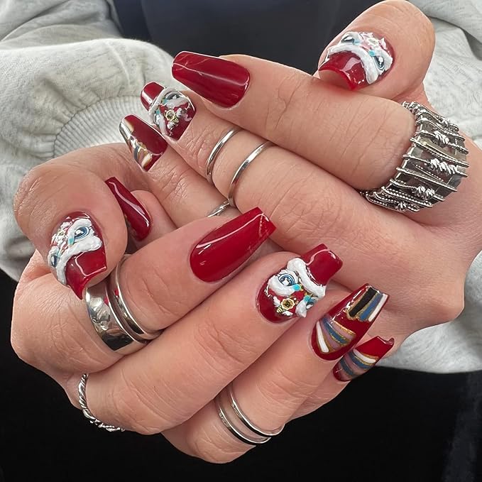 情人节按压式假*手工制作,豪华可重复使用的假*按压,中等长度按压*